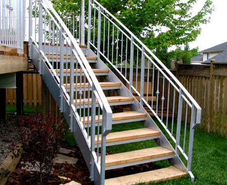 Galvanized Curved Stair & Rail 